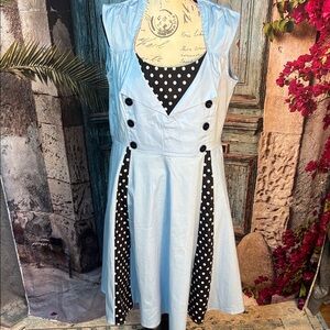 KillReal light blue retro style dress NWT, size 2XL